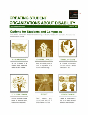 Creating Student Organizations about Disability