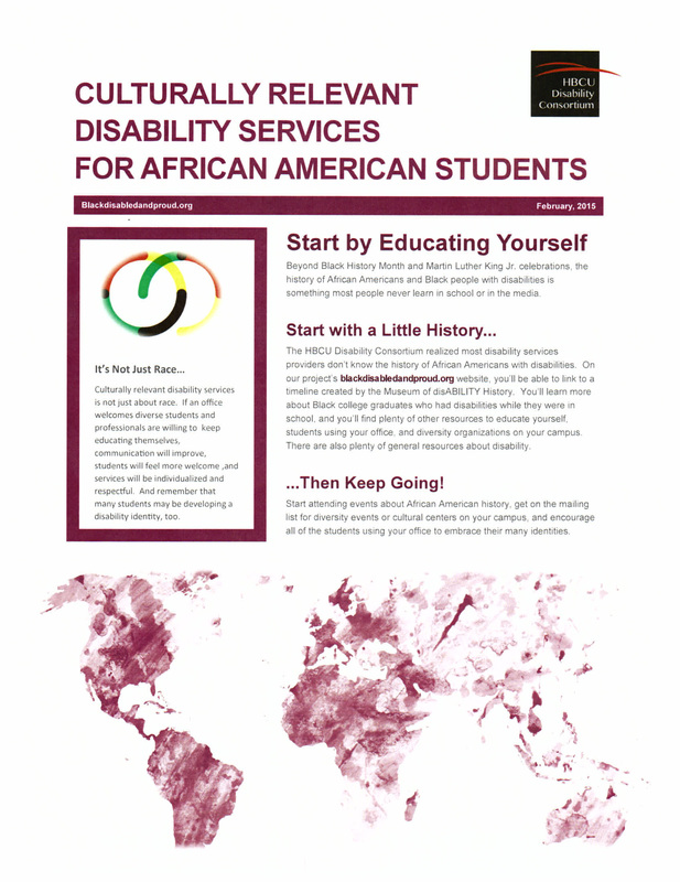 Culturally Relevant Disability Services for African American Students